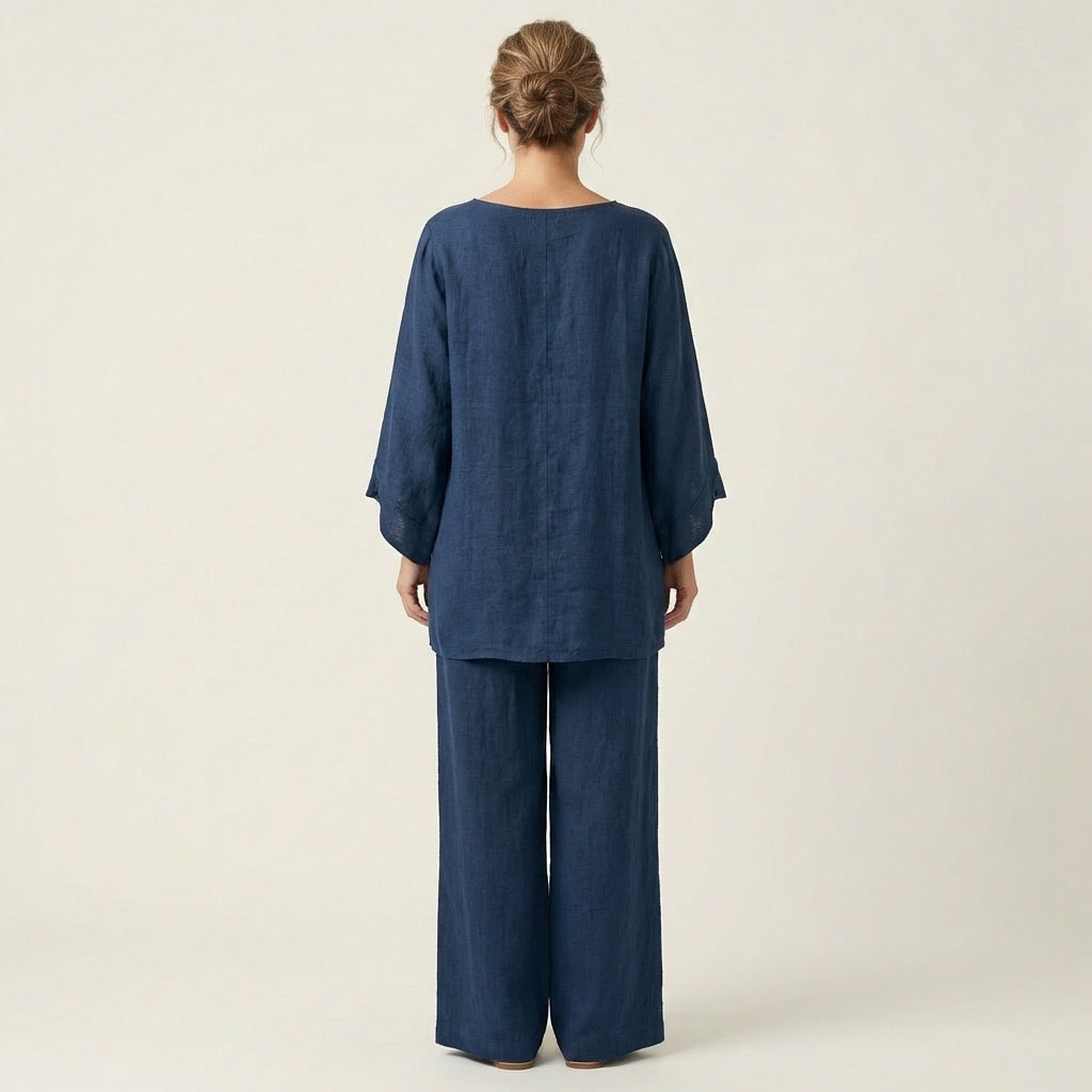 Majolie | Two-Piece Boho in Blend Linen Set