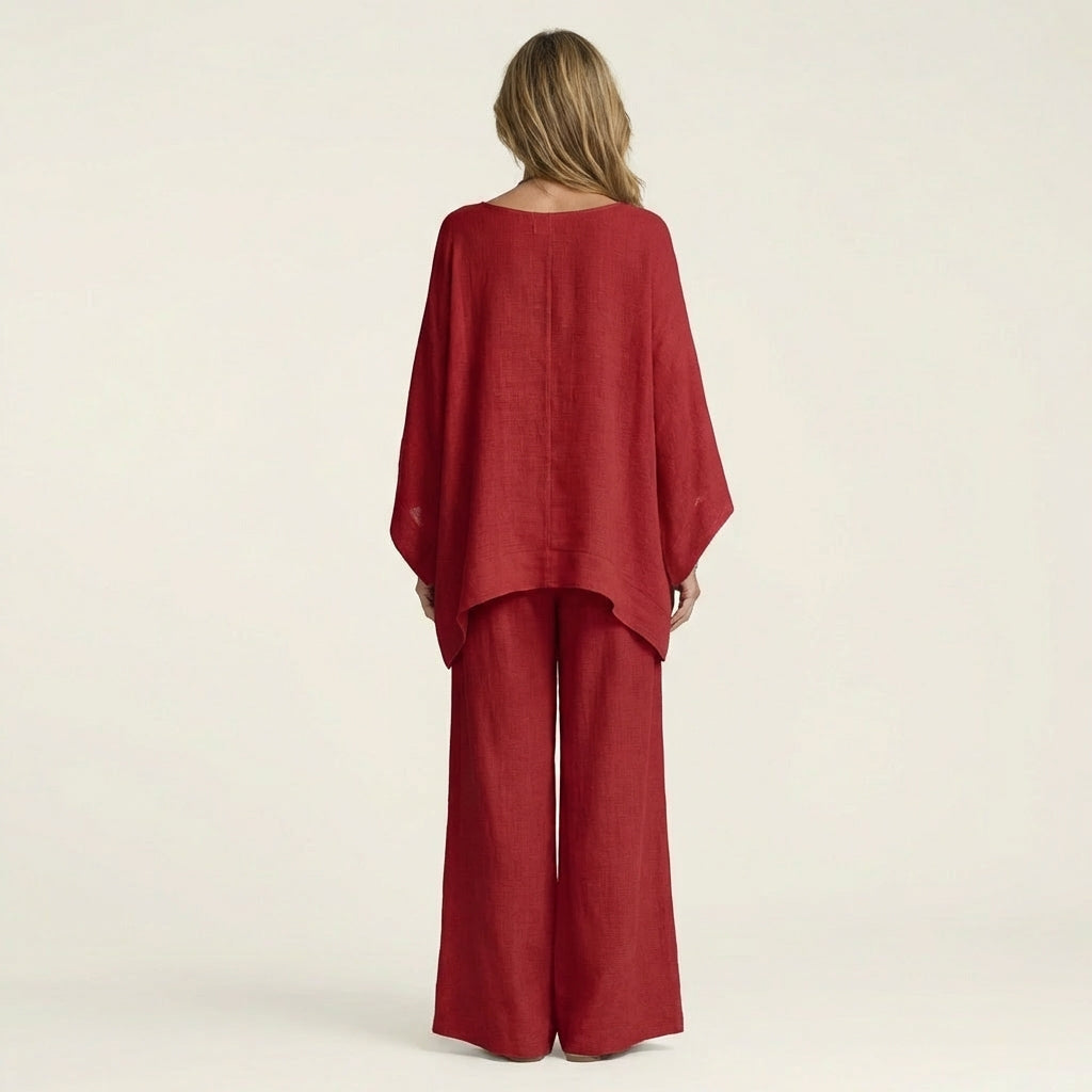 Majolie | Two-Piece Boho in Blend Linen Set