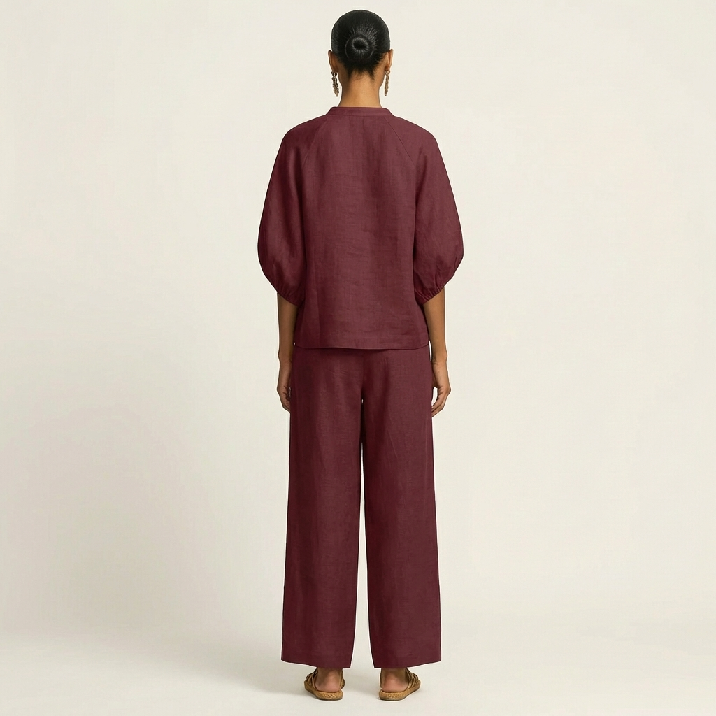 Marlowe | Front-zip Jumpsuit with Puff Sleeves