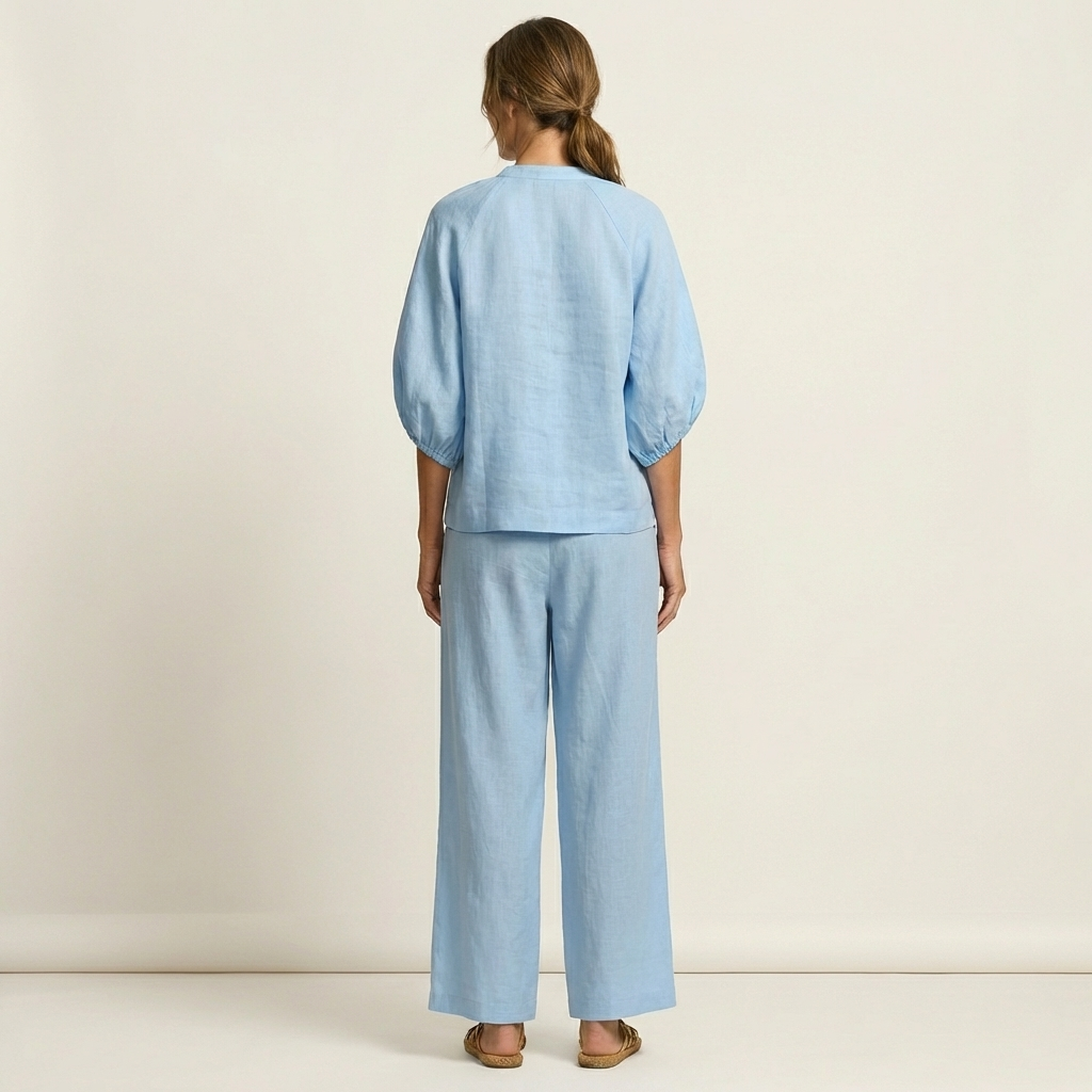 Marlowe | Front-zip Jumpsuit with Puff Sleeves