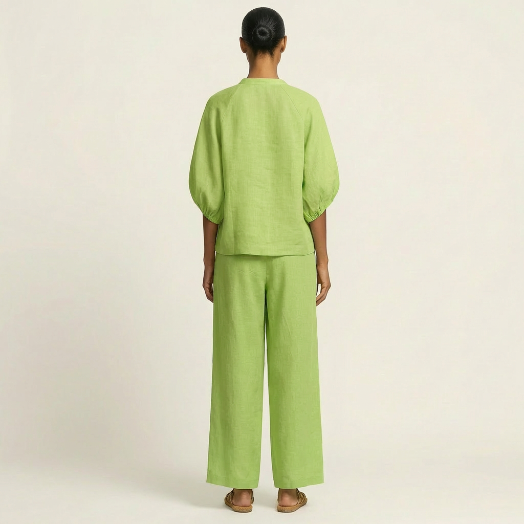 Marlowe | Front-zip Jumpsuit with Puff Sleeves