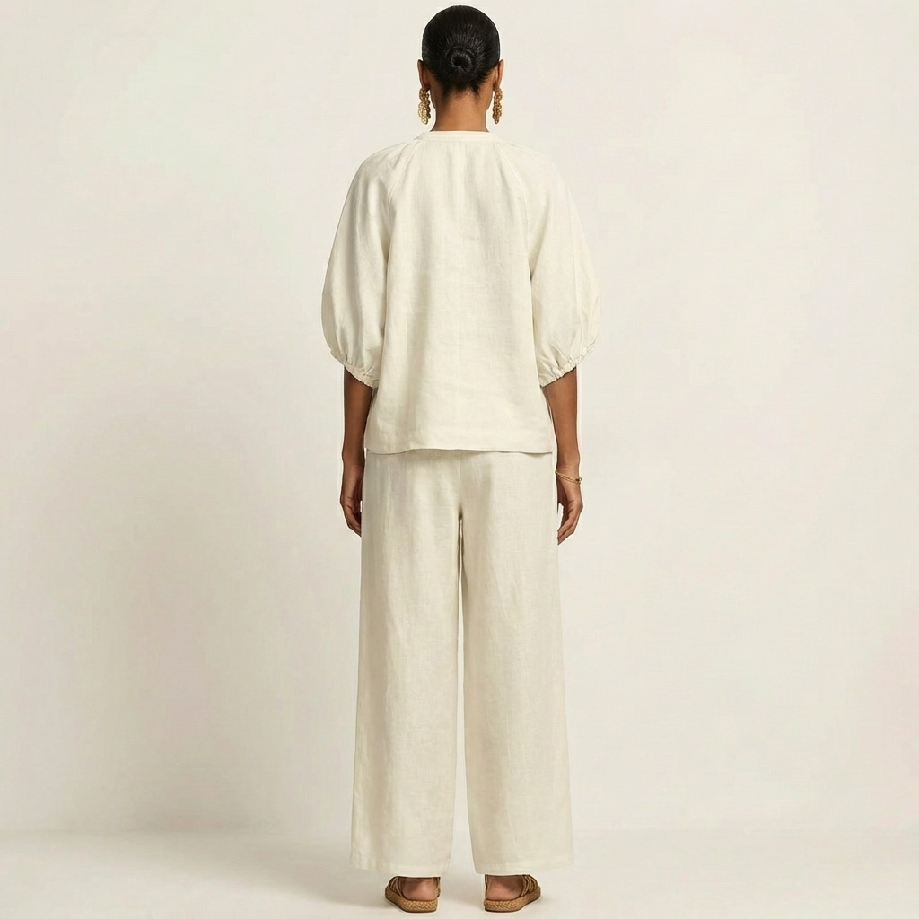 Marlowe | Front-zip Jumpsuit with Puff Sleeves