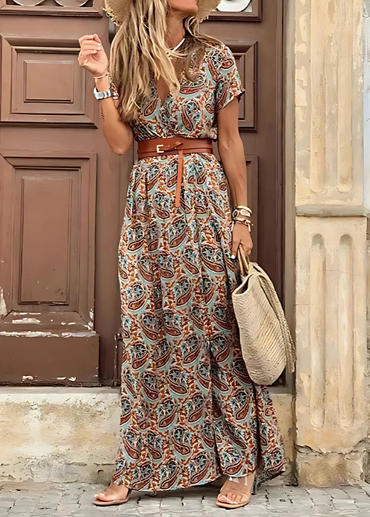 Joselin – Long Boho Dress & Airy with Belt