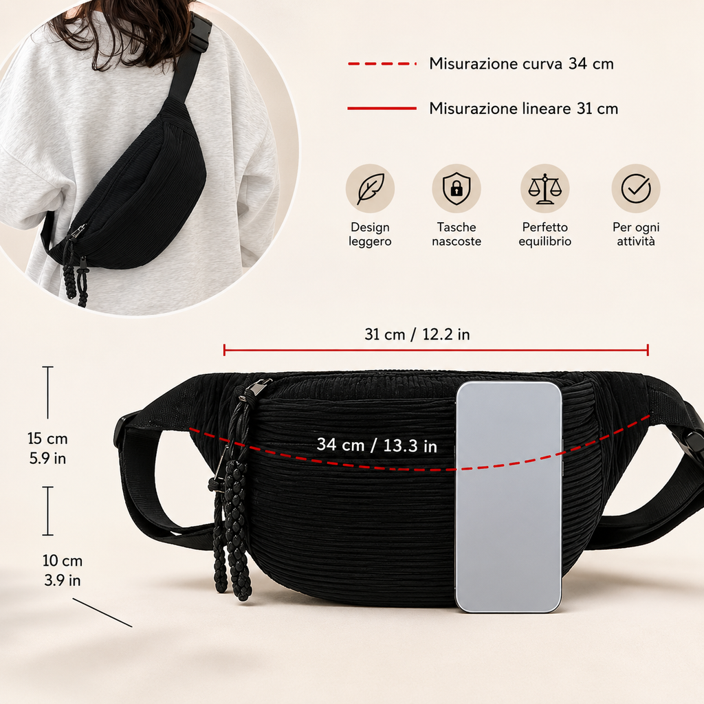 Petra | Ribbed Velvet Crossbody Bag