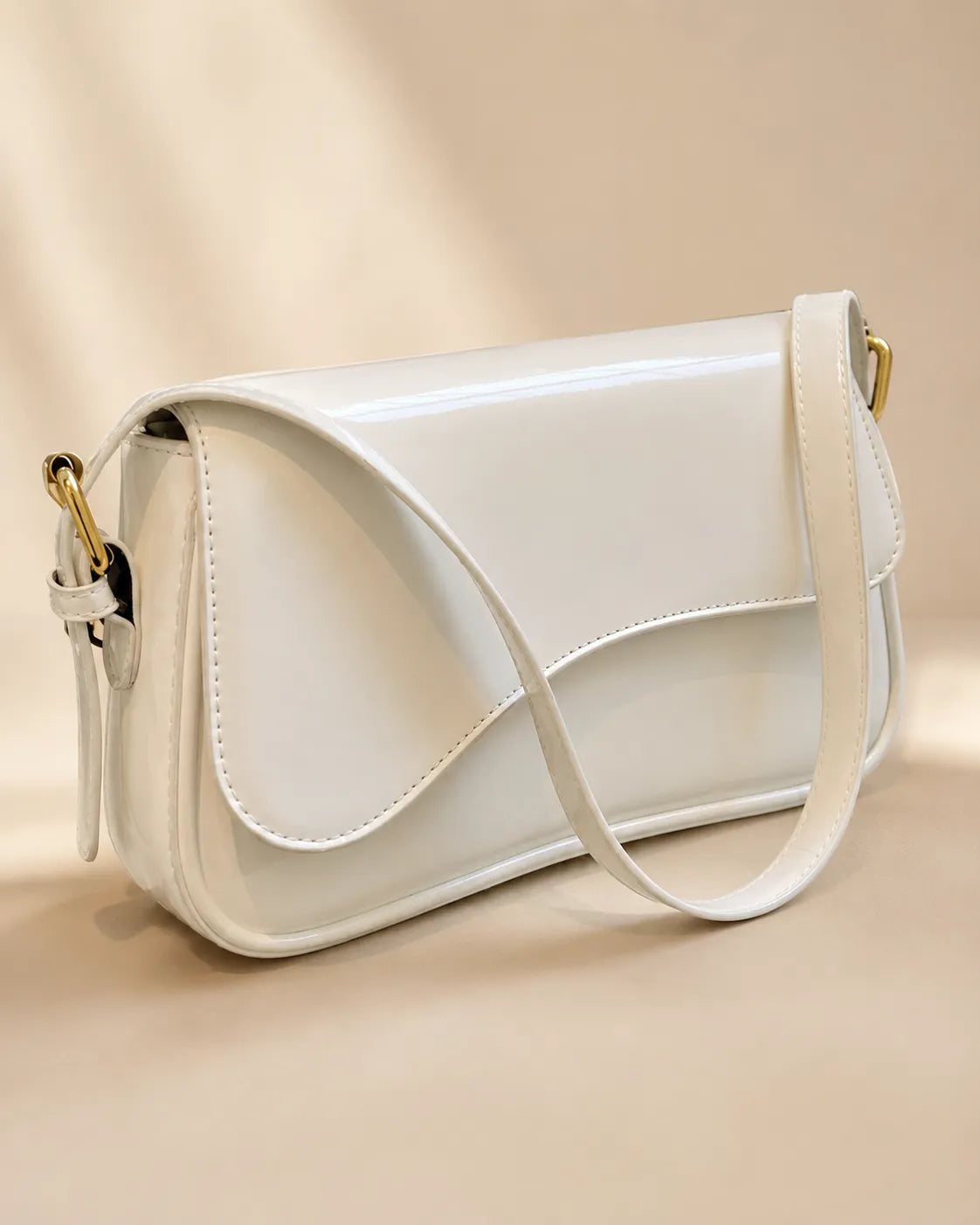 Elara | Shoulder Bag with Curved Flap