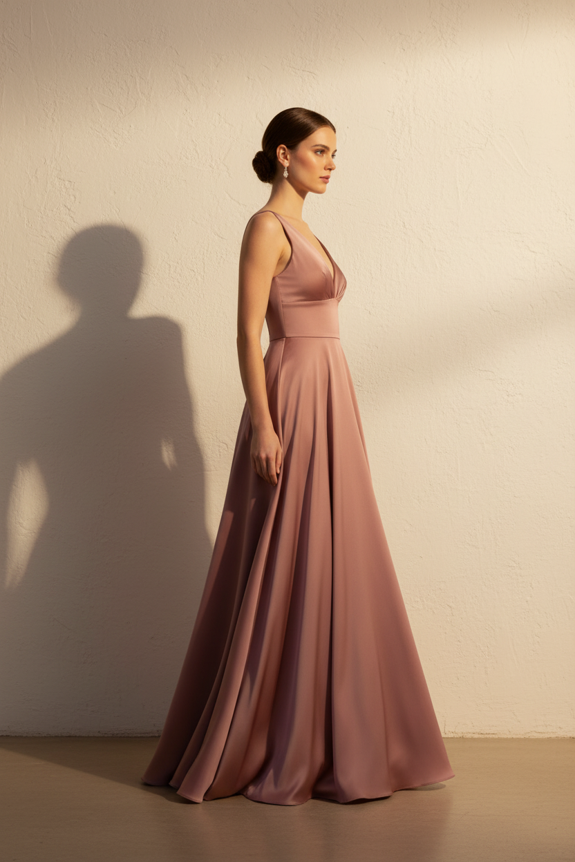 Aurelia – Long Flowy Effect Silhouette Dress