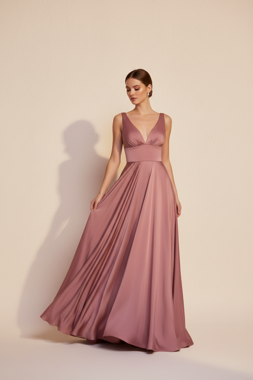 Aurelia – Long Flowy Effect Silhouette Dress