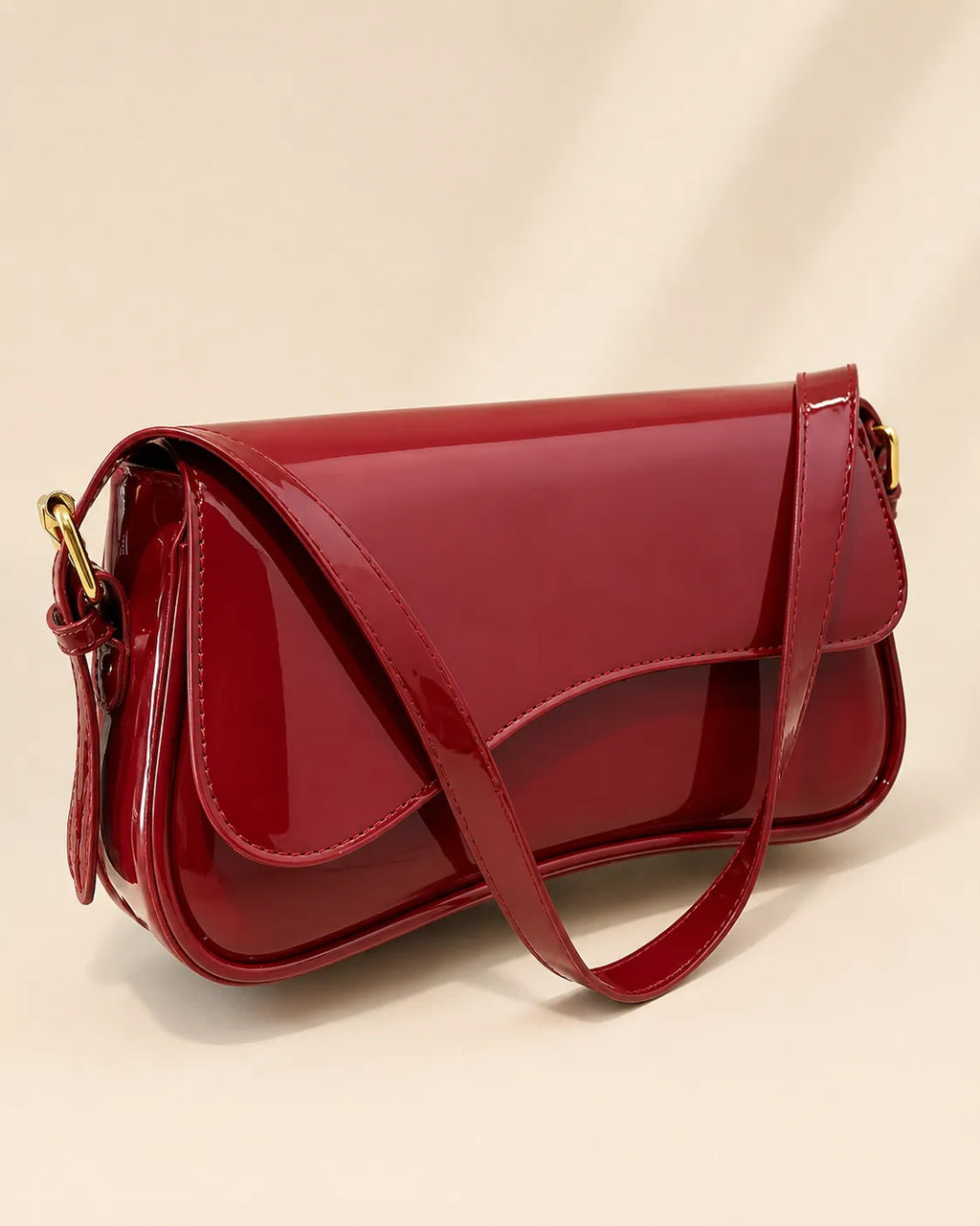 Elara | Shoulder Bag with Curved Flap