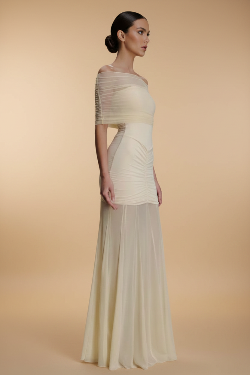 Aurelia – Maxi Draped Effect Silhouette Dress