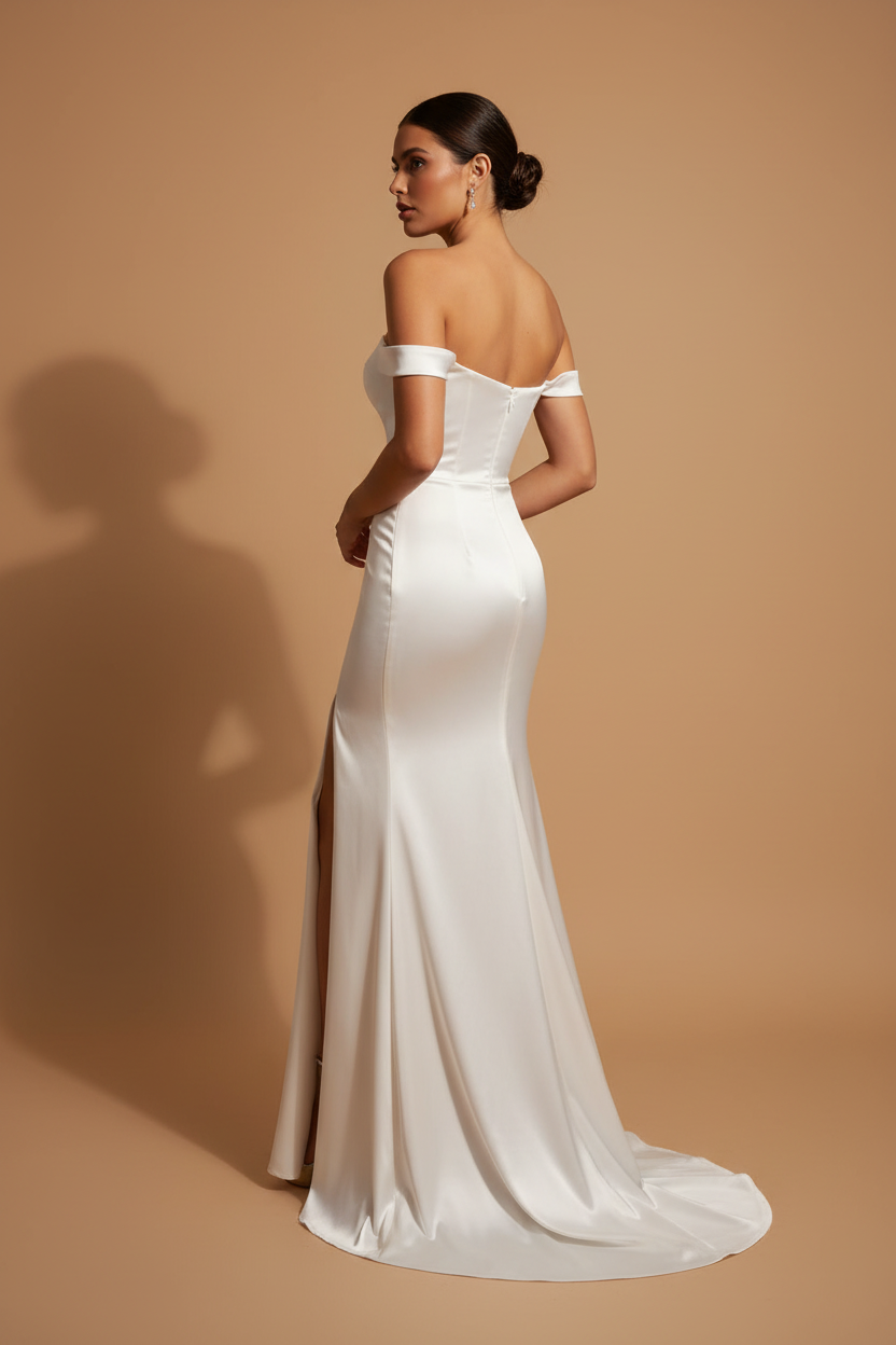 Aura Elegant Maxi Dress - Ivory