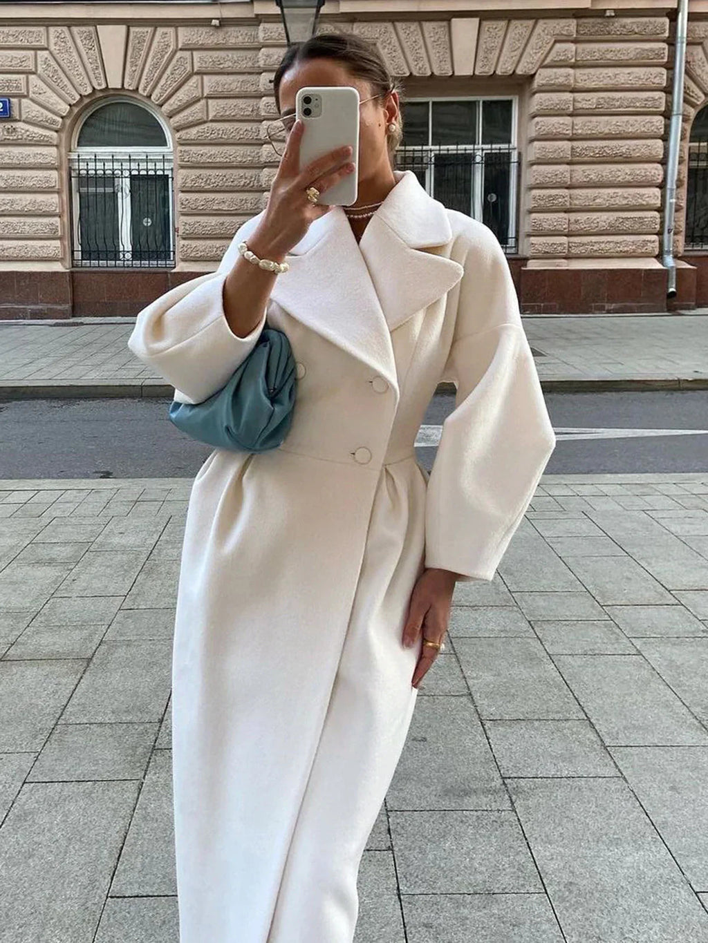 Giacinta | Long Tailored Double-Breasted Coat