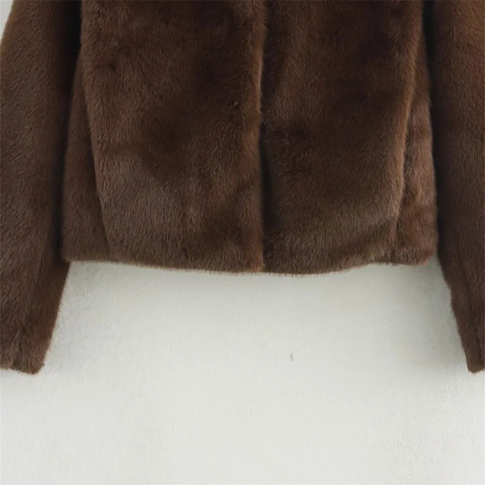 Orfea | D'Effect in Faux Fur Brown Jacket