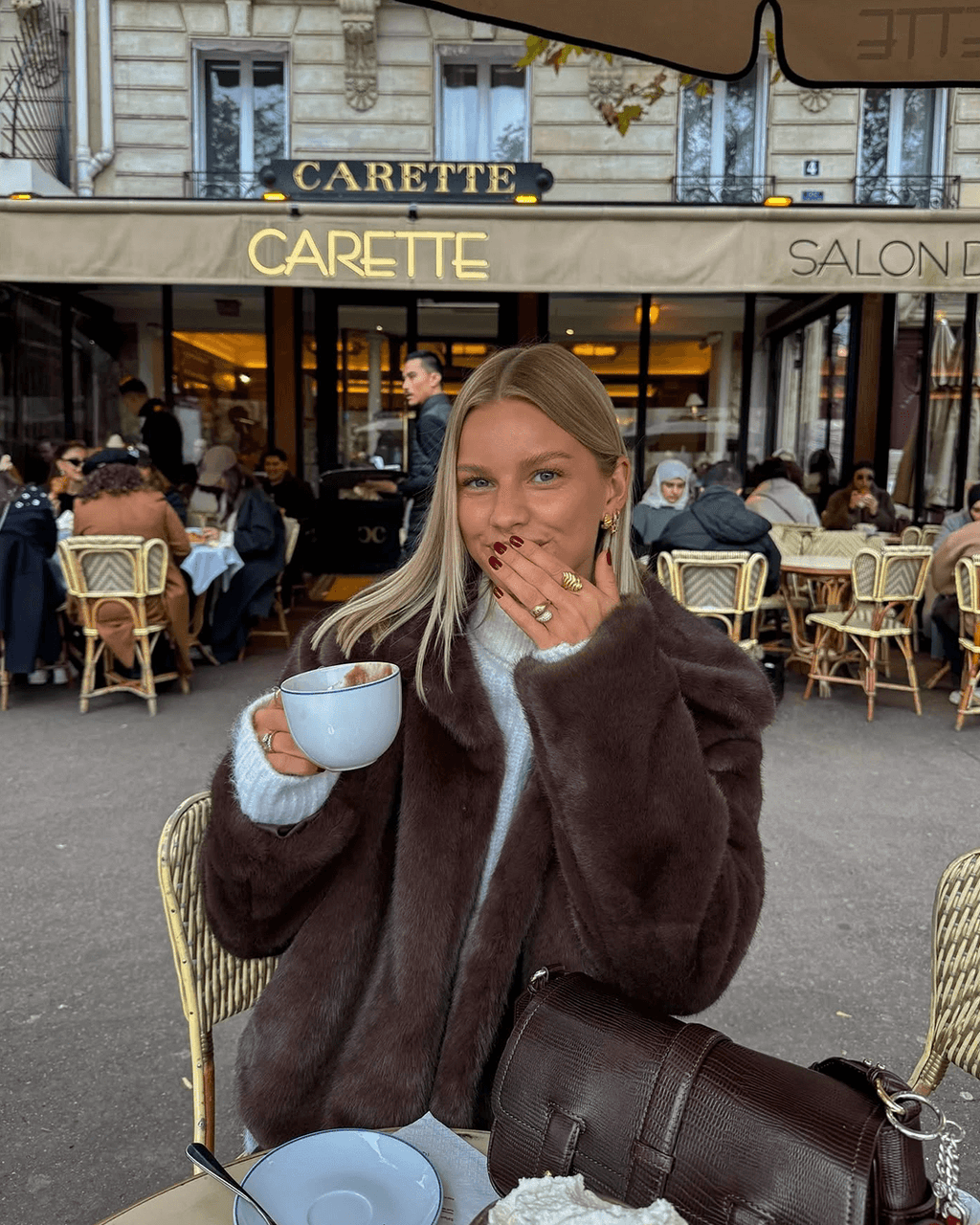 Orfea | D'Effect in Faux Fur Brown Jacket