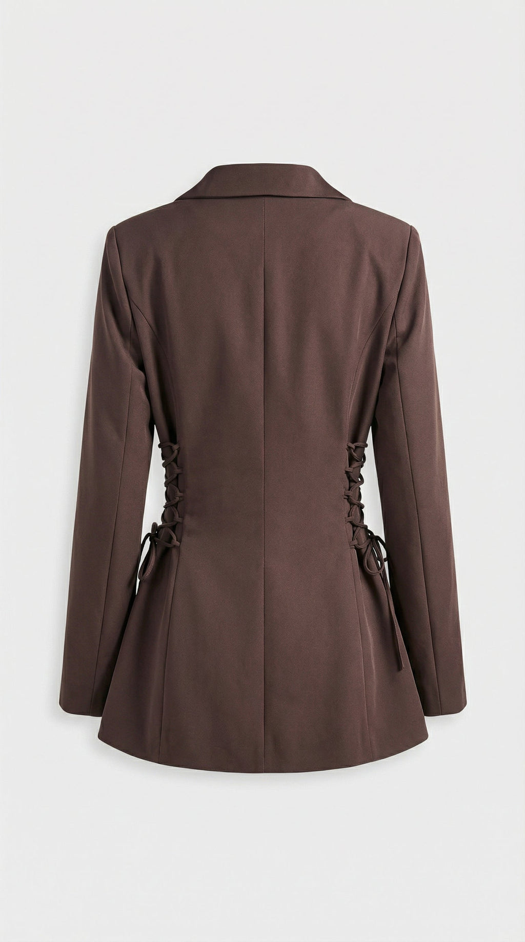 Lea | Tailored Brown Blazer with Fastening Laterale