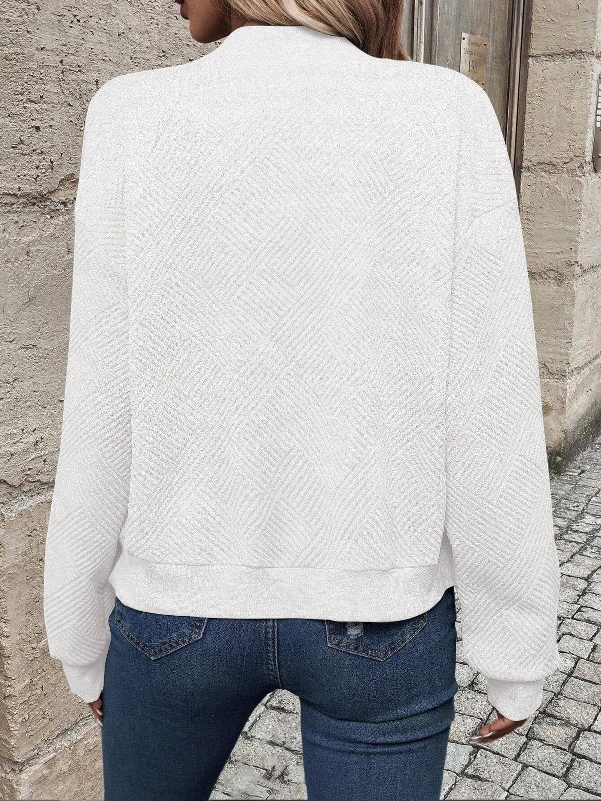 Onorata | Lightweight Textured Bomber Jacket with Zip