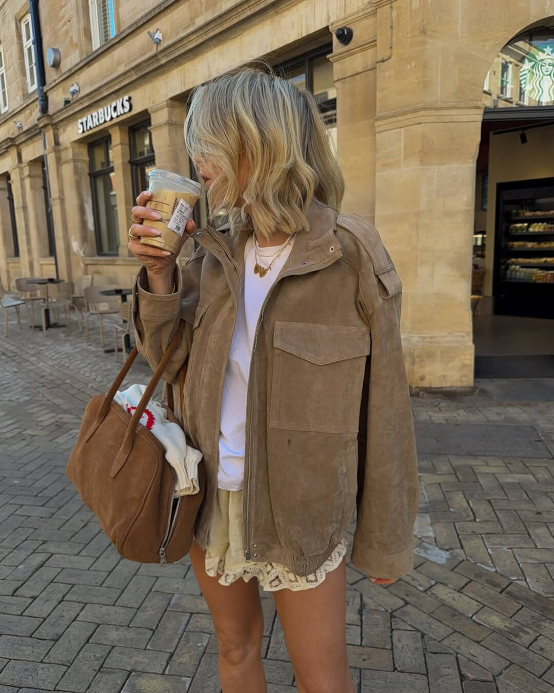 Nunziata | Khaki Vintage Bomber Jacket for Strada